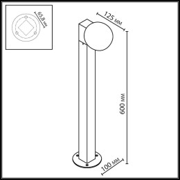 Грунтовый светильник Odeon Light NATURE 7124/1G