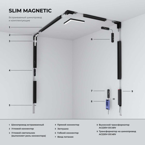 
                    Коннектор гибкий Elektrostandard Slim Magnetic 85099/00 a057214        
    