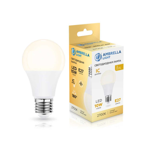 
                    Лампа светодиодная Лон A60 10W 2700K Ambrella light Bulding 601003        
    