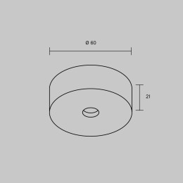 Накладная потолочная чаша для вертикального шинопровода Maytoni Technical ARITY Accessories for tracks Arity TRA234SCB-B