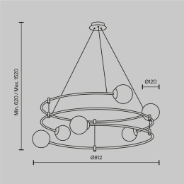 Подвесная люстра Maytoni Balance MOD317PL-06G