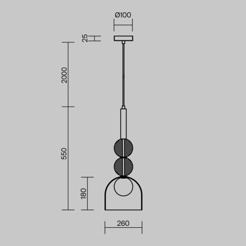
                    Подвесной светильник Freya Sunspot FR5482PL-01BS        
    