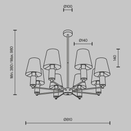 Подвесная люстра Maytoni Modern Lira MOD483PL-08BS