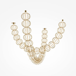 Подвесной светодиодный светильник Maytoni Golden Cage MOD216PL-L42G3K