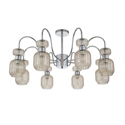 
                                            Потолочная люстра Escada Gloss 1141/8PL Chrome/Beige                    
                