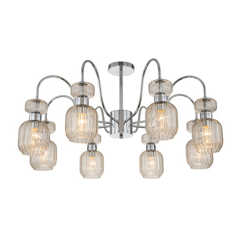 
                                            Потолочная люстра Escada Gloss 1141/8PL Chrome/Beige                    
                