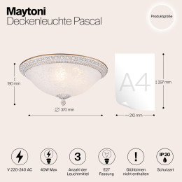 Потолочный светильник Maytoni Pascal C908-CL-03-W