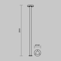 Садово-парковый светильник Maytoni Outdoor Nail O529FL-L30B3K