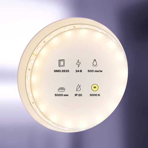 
                    Светодиодная лента Maytoni Technical 4,8W/m 60LED/m 2835SMD теплый белый 5M 10136        
    