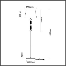 Торшер Odeon Light Classic Candy 4861/1FA