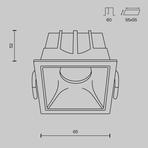 
                    Встраиваемый светильник Maytoni Alfa LED DL043-01-10W3K-SQ-WB        
    