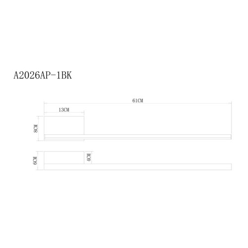 
                    Бра Arte Lamp Sargas A2026AP-1BK        
    