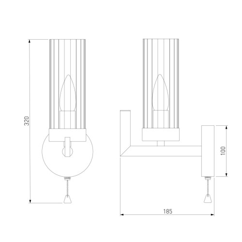
                    Бра Eurosvet Arganie 60133/1 серебро        
    