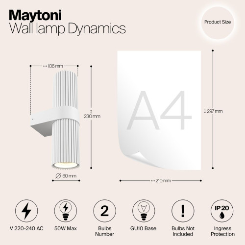
                    Бра Maytoni Dynamics MOD326WL-02W        
    