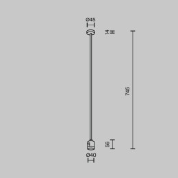 Крепление потолочное Maytoni Technical Accessories for tracks Flarity TRA159C-IPC1-B