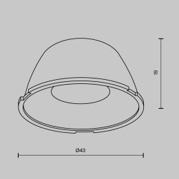 Линза Maytoni для Alfa LED 36° LensD43-36