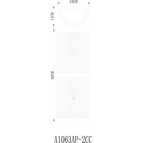
                    Настенный светильник Arte Lamp Albali A1063AP-2CC        
    