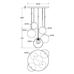 Подвесная люстра Maytoni Basic form MOD521PL-05G