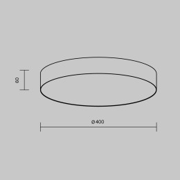 Потолочный светодиодный светильник Maytoni Technical Zon C032CL-45W3K-RD-W