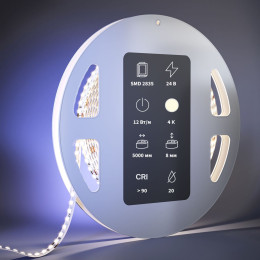 Светодиодная лента Maytoni 12W/m 160LED/m 2835SMD дневной белый 5M 201101