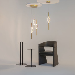 Подвесная светодиодная люстра Maytoni Foresight MOD347PL-L24BS3K