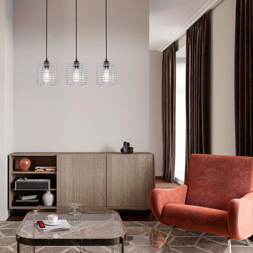 
                                            Подвесной светильник Escada Grid 10190/3S Chrome                    
                