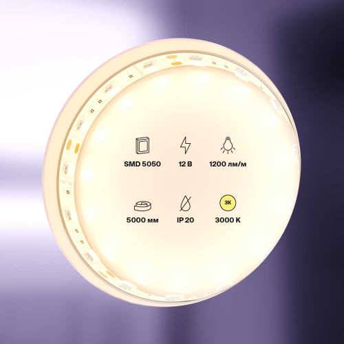 
                    Светодиодная лента Maytoni Technical 14,4W/m 60LED/m 5050SMD теплый белый 5M 10128        
    