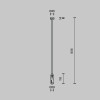 
                    Крепление потолочное Long двойное 700мм Maytoni Technical TRA159C-D1-PT        
    