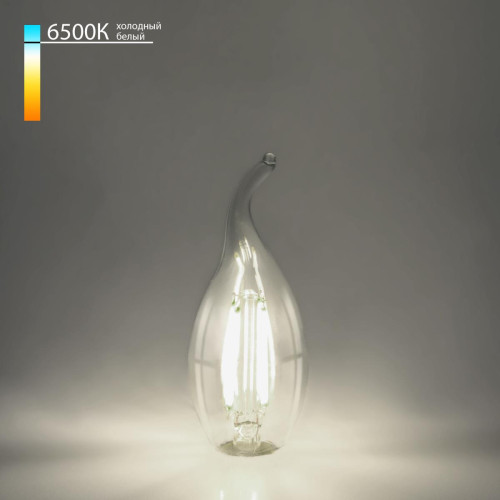 
                    Лампа светодиодная филаментная Elektrostandard E14 9W 6500K прозрачная a056252        
    