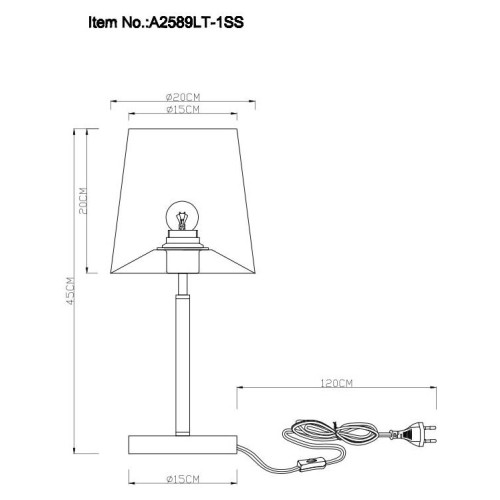 
                    Настольная лампа Arte Lamp Rodos A2589LT-1SS        
    