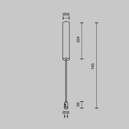 Основание потолочное Maytoni Technical Accessories for tracks Flarity TRA159C-BB1-BS