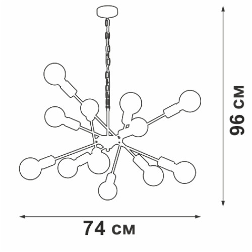 
                    Подвесная люстра Vitaluce V4750-8/12        
    