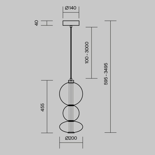 
                    Подвесной светильник Maytoni MOD307PL-L24BS3K        
    