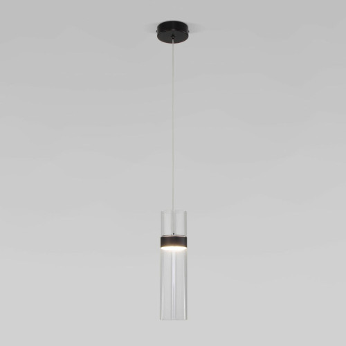 
                    Подвесной светодиодный светильник Eurosvet Lumen 50244/1 Led черный/прозрачный        
    