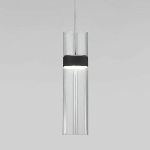 
                    Подвесной светодиодный светильник Eurosvet Lumen 50244/1 Led черный/прозрачный        
    