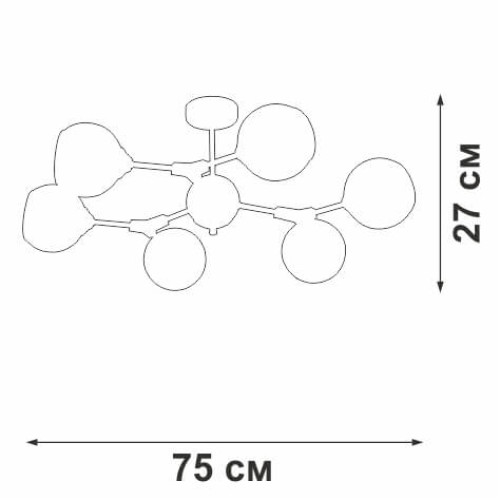 
                    Потолочная люстра Vitaluce V4994-1/6PL        
    
