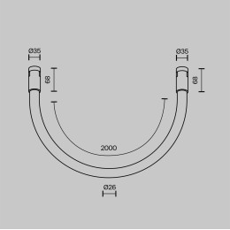 Трековый светильник Maytoni Technical TR154-1-27W3K-B