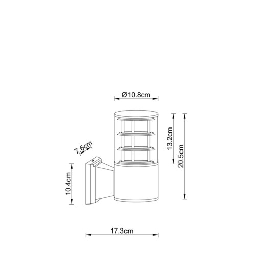 
                    Уличный настенный светильник Arte Lamp Tokyo A5315AL-1BK        
    