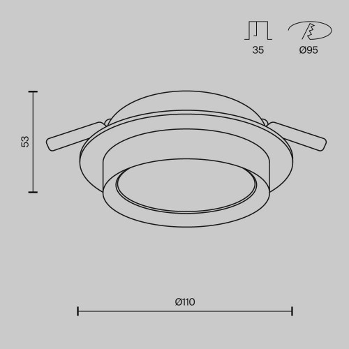 
                    Встраиваемый светильник Maytoni Hoop DL086-GX53-RD-BG        
    