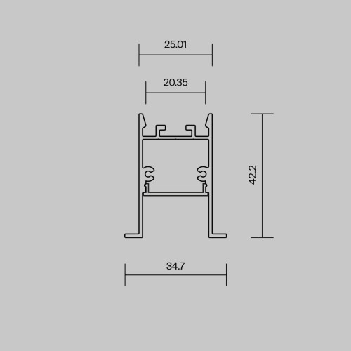 
                    Алюминиевый профиль встраиваемый скрытого монтажа Maytoni Led Strip ALM-3542-B-2M 632015        
    