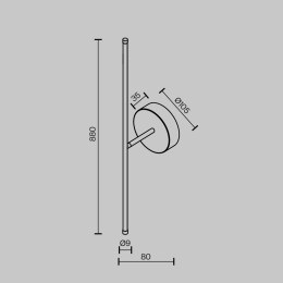 Бра Maytoni Technical C084WL-L12BS2.7K-1