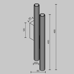Бра Maytoni Technical Calipso C082WL-24W2.7K-BS