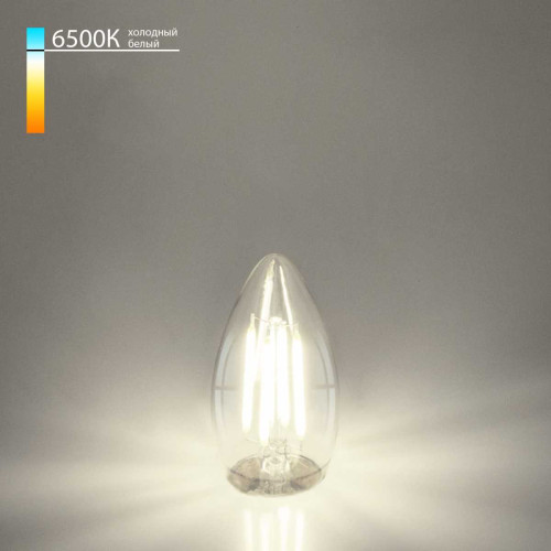 
                    Лампа светодиодная филаментная Elektrostandard E27 9W 6500K прозрачная a056256        
    