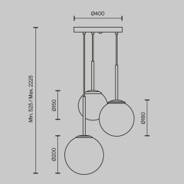 Подвесной светильник Maytoni Basic form MOD321PL-03G1