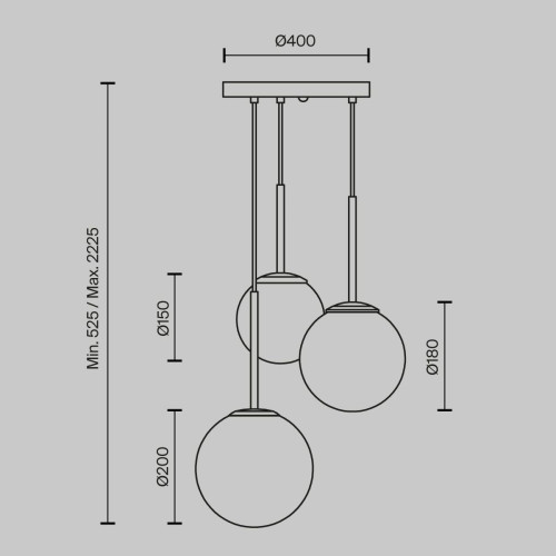 
                    Подвесной светильник Maytoni Basic form MOD321PL-03G1        
    