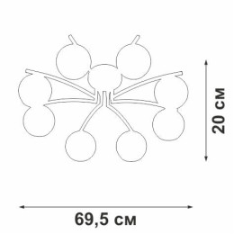 Потолочная люстра Vitaluce V4285-0/8PL