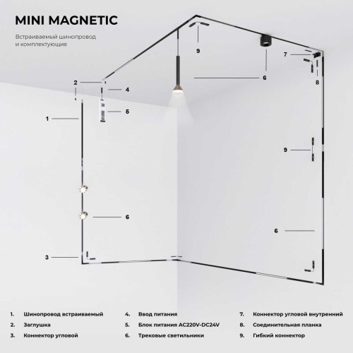 
                    Соединительная планка Elektrostandard Mini Magnetic (2шт) 85175/00 a065635        
    