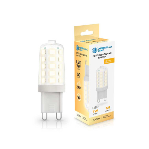 
                    Светодиодная лампа G9 7W 2700K Ambrella light Bulding 100703        
    
