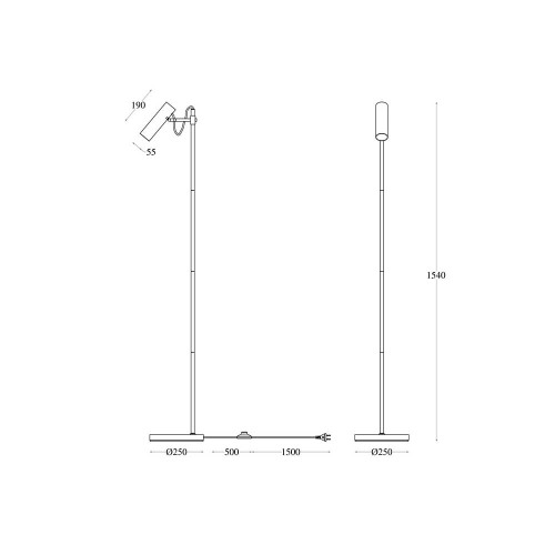 
                    Торшер Maytoni Technical Bansky MOD129FL-01W        
    