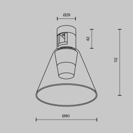 Трековый светильник Maytoni Technical TR147-1-3W3K-PT
